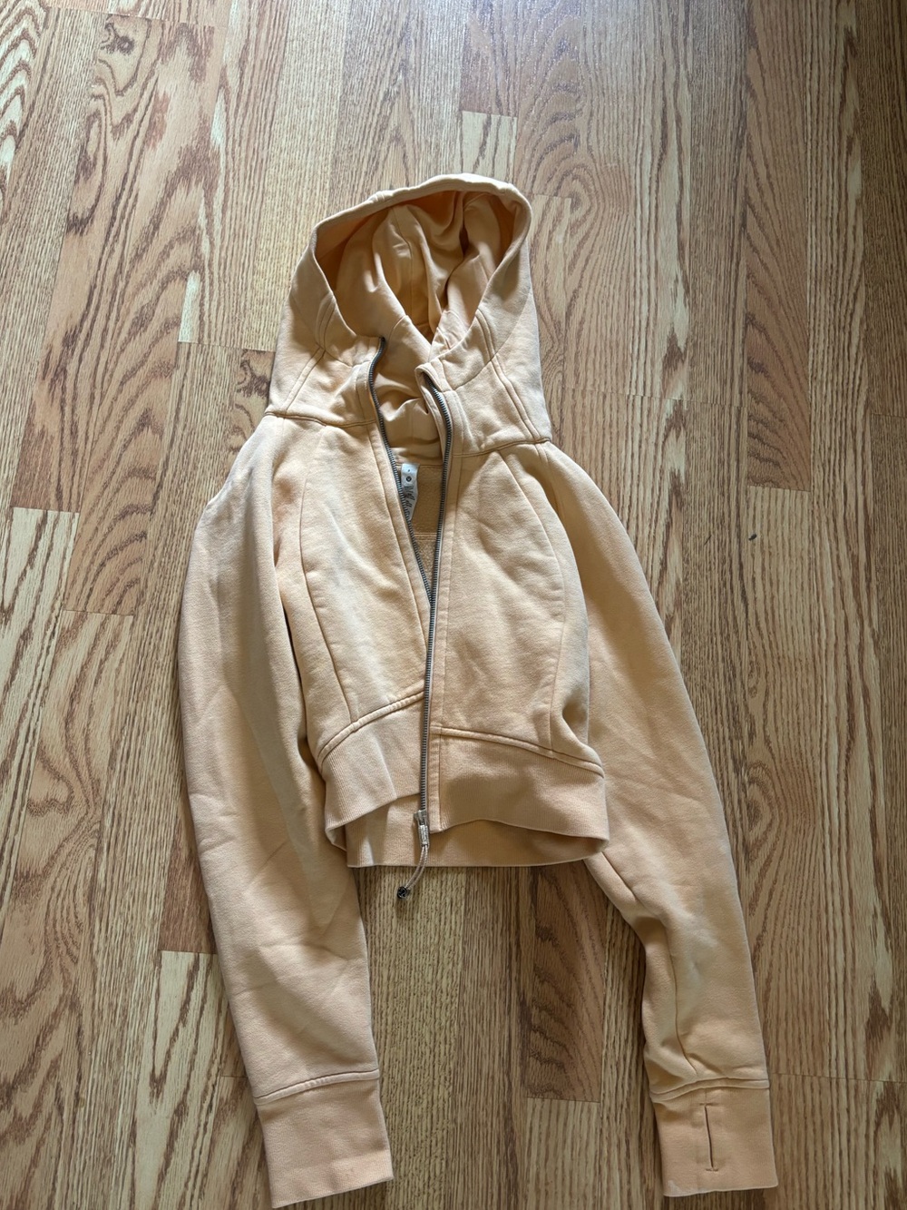 lululemon athletica Peach Cropped Zip Hoodie Jacket